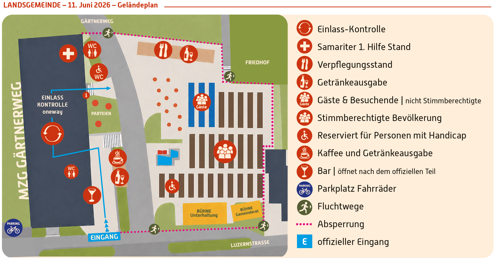 Geländeplan Gemeindeversammlung (Landsgemeinde) vom 11. Juni 2026